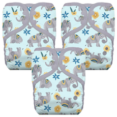 THIRSTIES 成長型 口袋式布尿布 一般款, Elefantabulous, 3件