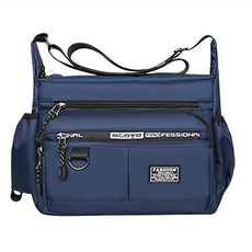 EDISH 五層多口袋單肩包 防潑水大容量, 顏色隨機, 256g