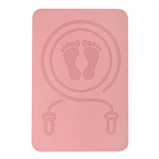 靜音跳繩墊 防水防汗 輕鬆擦拭 背面波紋設計 穩固抓地 持久耐用 不易變形 TPE材質, 60 x 40 x 1cm, 粉色, 1個