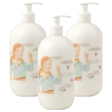 MAÜBE 沐貝 乳木果油身體乳, 西班牙進口, 滋養呵護肌膚, 親膚保濕鎖水, 不含酒精, 兒童/青少年適用, 500ml, 3罐