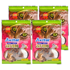 A star 貓專用零食 深海鮭魚皮雞肉丁, 鮮肉製作, 食材天然, 慢烤烘製, 鎖住營養, 45g, 4包