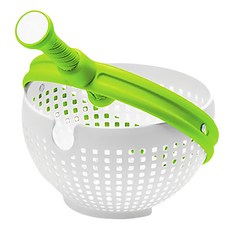 廚房高速旋轉蔬果脫水器 ABS+PP材質, 256g, 白色, 1個