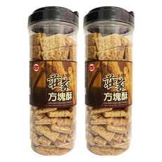 莊家 黑芝麻方塊酥 430g 高桶裝 香酥口感, 2罐