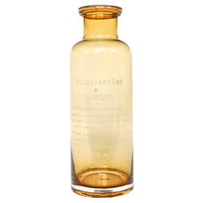 Homely Zakka 北歐經典復古萬用玻璃瓶 高度25cm 琥珀色, 1L, 1個