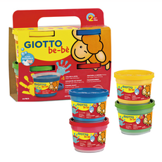 GIOTTO be-be 歡樂手指彩繪組 適合幼兒 安全可靠 壓力蓋設計 確保良好的密封 防止漏液, 4色, 150ml