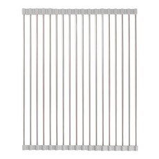 FAmILyLIFE 生活 304不鏽鋼蔬果碗盤瀝水架 A-138 L(45 x 35 x 1cm) 368g, 1層, 灰色, 1個