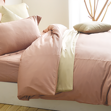 LAMINA 樂米娜 吉祥富貴精梳棉單人被套, 黛粉