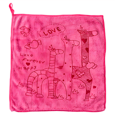 Little Pink Rabbit 粉彩小兔 卡通抹布 CA085 12入, 1包