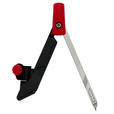 KUTSUWA 三角形變型圓規 附收納盒 節省空間 實用文具 人體工學握軸設計, 1個