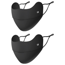 GOLOV.EJOy 冰絲防曬口罩, 黑色 均碼, 1個, 2個