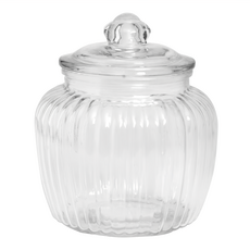 EXCELSA 菊花紋玻璃密封罐, 1.4L, 1個