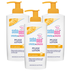 sebamed 施巴 金盞花活力乳液，維生素原B5修復，甜杏仁油深層滋潤，乳木果油天然保護膜，pH5.5乾燥敏弱適用, 200ml, 3瓶