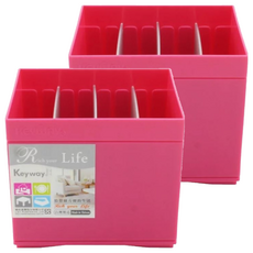 KEYWAY 聯府 金砂1號收納盒 111 x 88 x 98mm 0.8L, 粉色, 2個