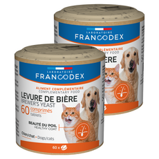 FRANCODEX 法典 酵母鋅爆毛錠，60錠，犬/貓適用，健康毛髮, 皮膚/毛髮, 2罐