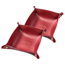快豹 Mule 皮革收納托盤 PVC塑膠材質, 酒紅色, 2個