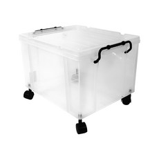 KEYWAY 聯府 耐久16型整理箱 附輪, 透明色, 1個