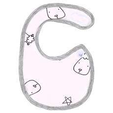 抱抱羊 Bib 甜夢粉圍兜，柔軟舒適，透氣吸汗，魔鬼氈設計，方便穿脫，易於清洗