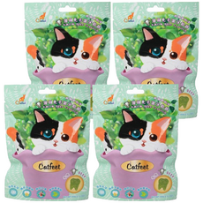 Catfeet 薄荷化毛潔牙餡餅, 牛肉, 60g, 4包