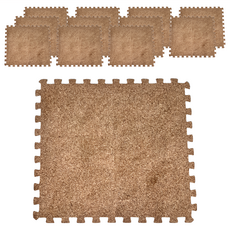 PMU 必美優 EVA 軟木塞地墊 12片組, 30 x 30 x 0.7cm, 細紋, 1組