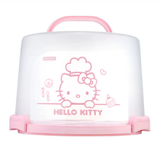 CHEFMADE 學廚 Hello Kitty手提加高蛋糕盒 KT7034 尺寸30.5x22.5x25cm, 白色 + 粉色, 1個