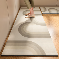 如此安好 日式條紋廚房珪藻泥吸水地墊, 40 x 120cm, 1個