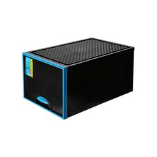 KEYWAY 聯府 時尚黑抽屜整理箱 VK-729 64L, 水藍色, 1個