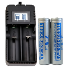 TX Tanox 特林 18650 鋰充電池 3350mAh (3350-2+LCD), 1組