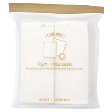 She's Line 原色化妝棉 Set 400個 無漂白 不含螢光增白劑, 1包