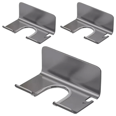 壁掛式吹風機置物架, 灰色, 3個