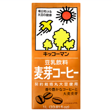 KIKKOMAN 龜甲萬 豆乳 麥芽咖啡風味，1L (33.81 fl oz), 1瓶