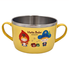 LocknLock 樂扣樂扣 Bebe不鏽鋼麵碗 YEL 18 175 x 120 x 75mm, 黃色, 1個