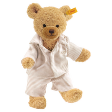 Steiff 德國金耳釦泰迪熊 嬰幼兒玩偶 柔軟舒適 安心陪伴, Sleep Well Bear beige, 1個, 28cm