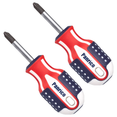 PANRICO 百利世 美國旗十字螺絲起子 #2 x 38mm, SVCM+V特殊合金鋼頭, PP+TPV手柄, 2個