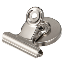 SHIMOYAMA 圓形磁性夾 31mm 銀色, 12個, 1組