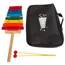 KingRosa 8音彩色行進鐵琴 附琴袋 + 琴鎚 台灣製 兒童音樂啟蒙玩具, Z-003, 39 x 17 x 6cm, 1個