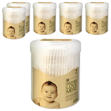 NATURE LOVE MERE 新生兒棉花棒 300支, 6盒