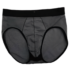 AREX SPORT 超彈力男中腰竹炭三角運動內褲, XL, 黑