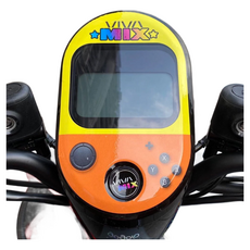 GOGORO MIX 造型儀表 儀表貼(含Go鍵)高抗刮犀牛皮, 黃色 + 燻黑膜, 1個