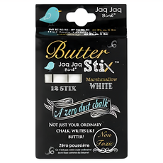 Jaq Jaq Bird Butter Stix 無塵粉筆 - 白色, 12支