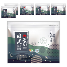 三味屋 日式醬香原味海苔 純素, 32g, 6包