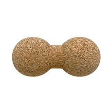 NicoFun 愛定做花生瑜伽球 瑜伽按摩放鬆 舒緩肌肉疲勞 輕巧易攜帶, 天然軟木色, 1個