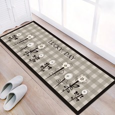 BonBon naturel 居家軟式珪藻土長踏墊, 格子小花