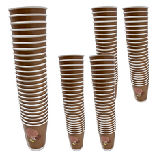 12oz冷熱共用新年款中空杯, 雙層紙杯, 耐熱0~90度, 25個, 5條