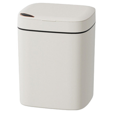 智能感應式垃圾桶 三層 電池款, 28 x 23 x 20cm, L8奶白色