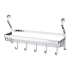 HomeMax 不鏽鋼掛鉤式五鉤置物架, #304不鏽鋼, 廚房適用, 台灣製造, C29027, 1個