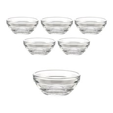 LUCKY GLASS 醬料碗1 LG-220503, 6個, 透明玻璃