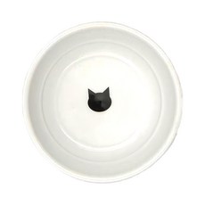 Necoichi 貓壹 快樂食光平底碗, 陶瓷製品, 尺寸4.6cm*11cm*11cm, 產品重量190克, 日本設計, 點點圖, 1個