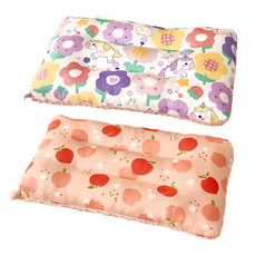 純棉可水洗安撫兒童荳荳枕頭 43 x 28 x 6cm 花朵獨角獸 + 小蘋果 2個1組