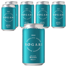 BOGARI 寶嘉麗 薄荷風味氣泡水 清涼爽口 無添加糖, 330ml, 6罐