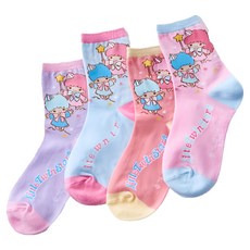 oneder 旺達 雙子星童襪-跳舞雲朵 19-21 可愛卡通圖案 舒適透氣, TS-706